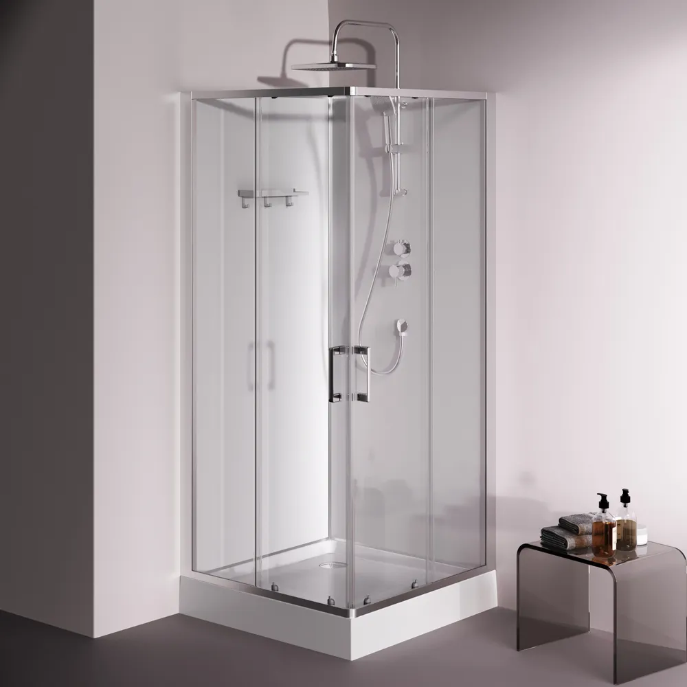 Душевая кабина 90x90 см, без гидромассажа AM.PM Above W9XC-403-9090MT, хром, прозрачное стекло
