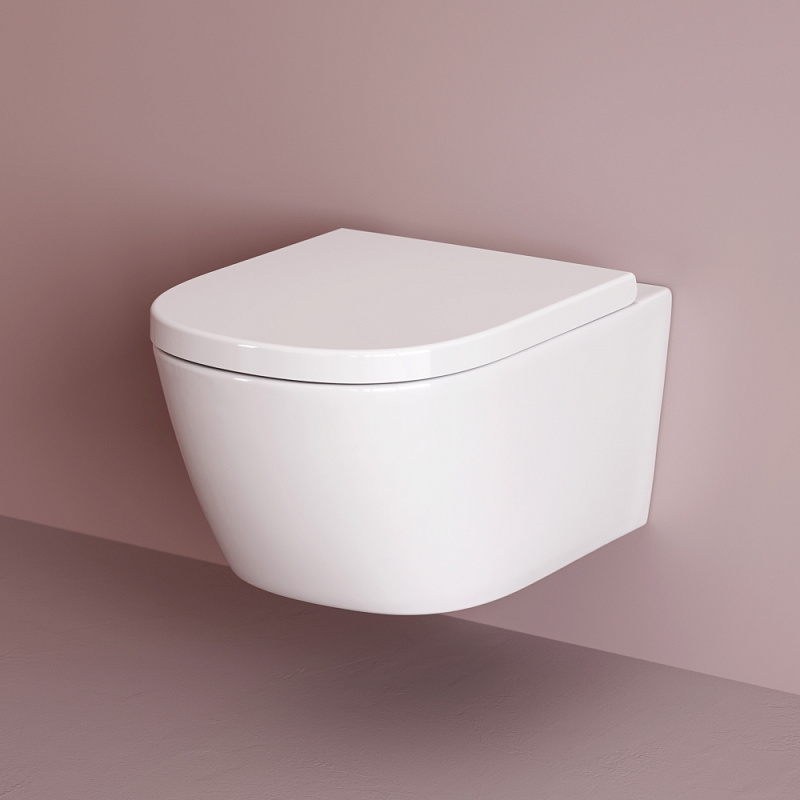 Унитаз подвесной Aquaspin с сиденьем микролифт AM.PM Libre C601900SC, белый глянцевый