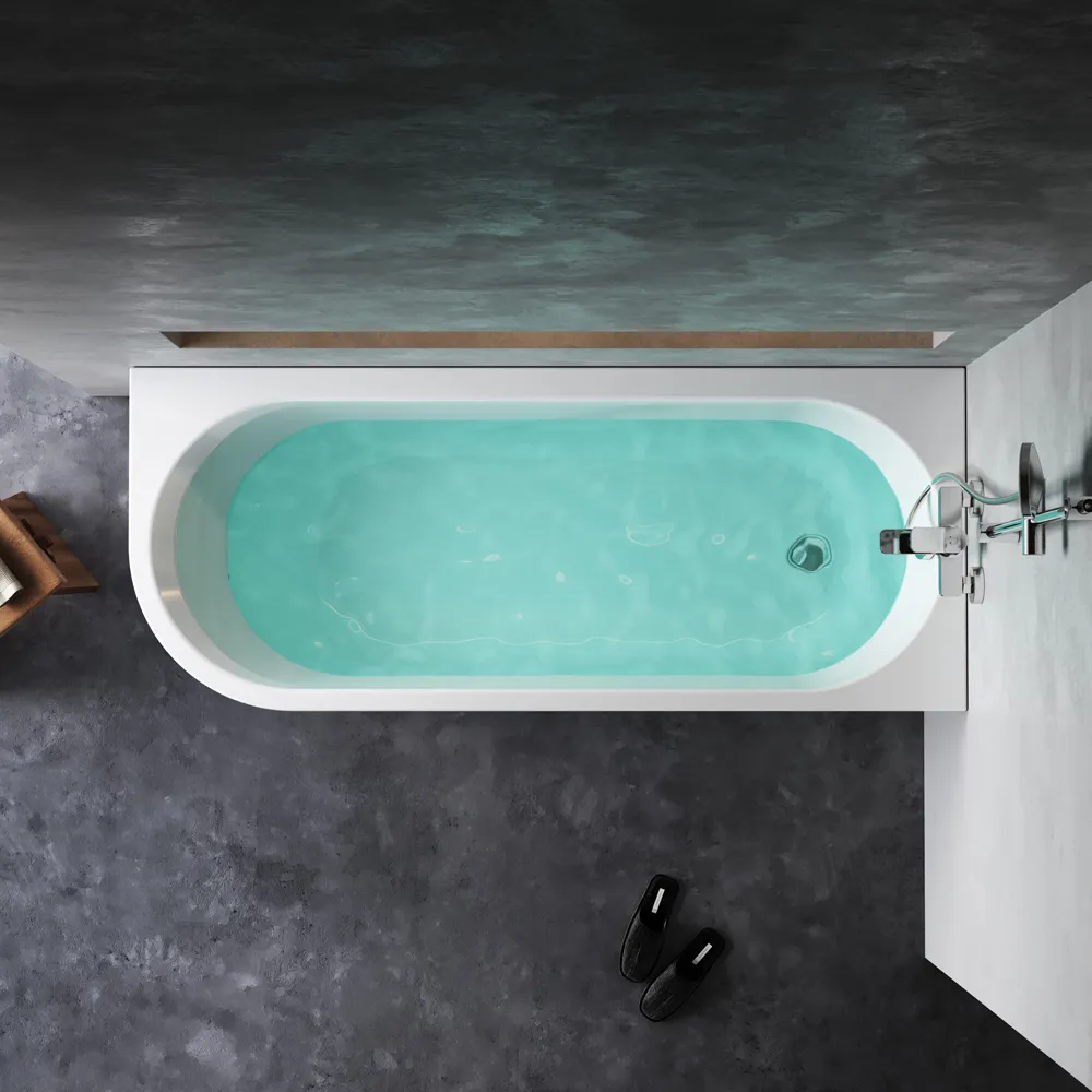 Ванна акриловая угловая правосторонняя AM.PM, 170x70 см X-Joy, Белый