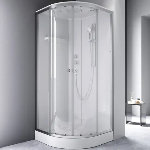 Душевая кабина 90x90 см, без гидромассажа AM.PM X-Joy W94C-401-090MT, хром, прозрачное стекло
