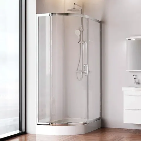 Душевое ограждение 120x80 см, без поддона AM.PM Like W83UG-302U120MT, хром, прозрачное стекло