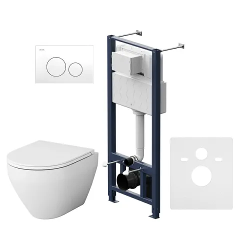 Инсталляция с унитазом и клавишей AM.PM Spirit V2.0 IS49001.701700, белый