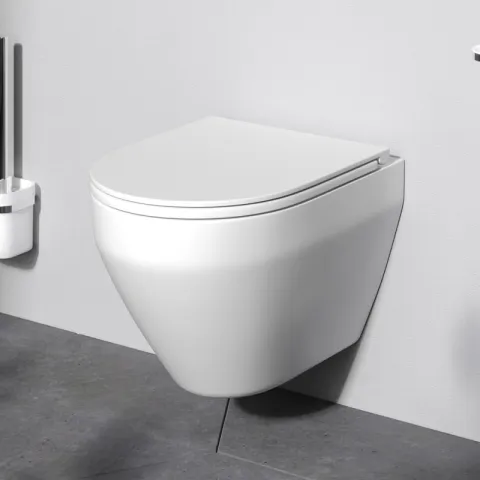 Унитаз подвесной AM.PM FlashClean с сиденьем микролифт Spirit V2.0 C701700SC, белый глянцевый